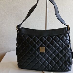 MCM Black Quilted Shoulder Bag